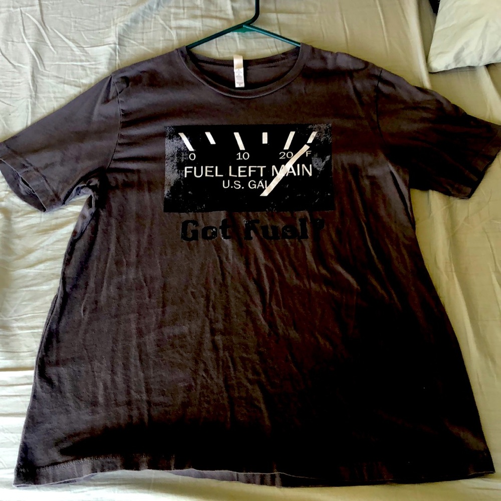 Gray pilot, swag, extra large, short sleeve got fuel